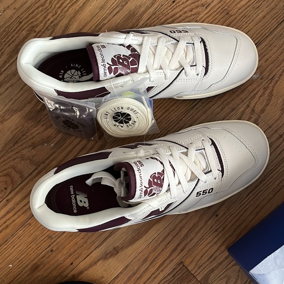 BNIB Deadstock Aime Leon Dore New Balance 550 purple. Men’s US 9.5. - Picture 2 of 7